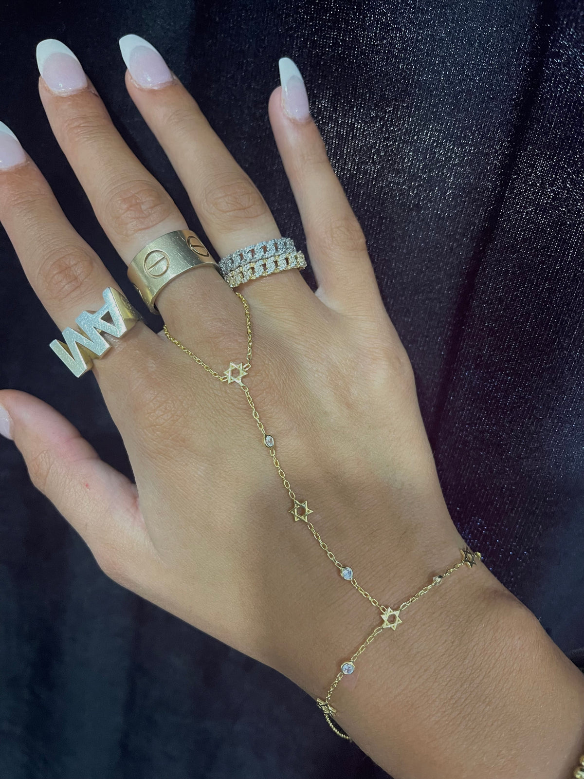 Diamond Star of David Handchain - Alexandra Madison