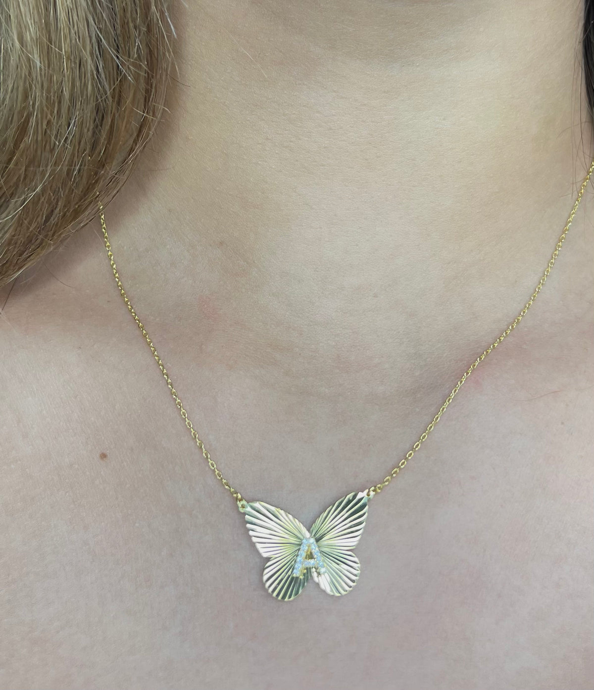 Butterfly Initial Necklace - Alexandra Madison