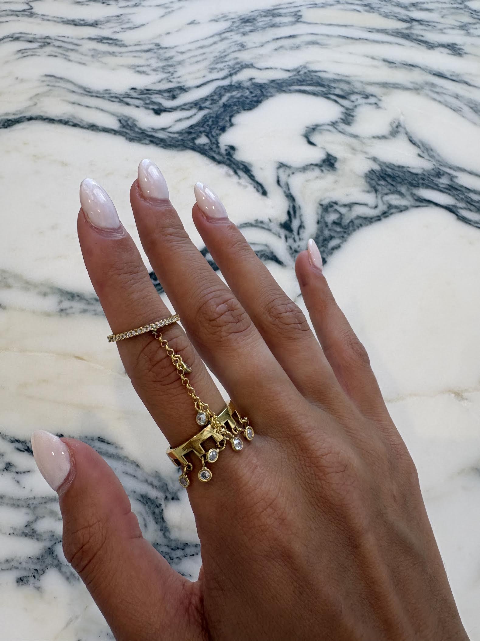 Double Diamond Ring SIZE 9