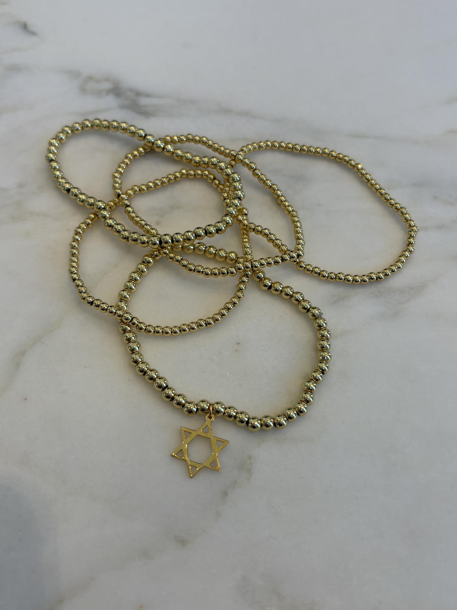 Star Of David Beaded Bracelet