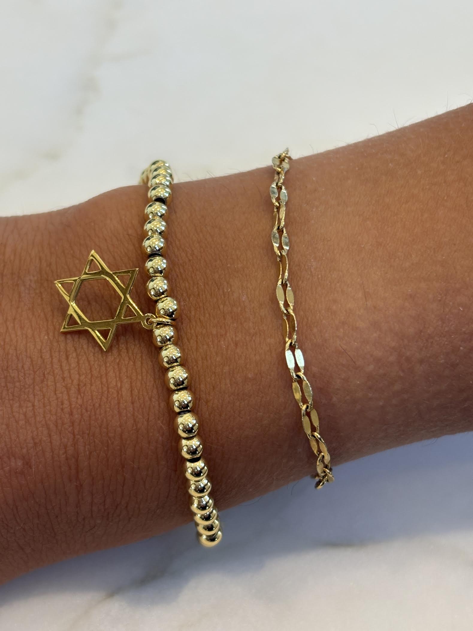 Star Of David Beaded Bracelet