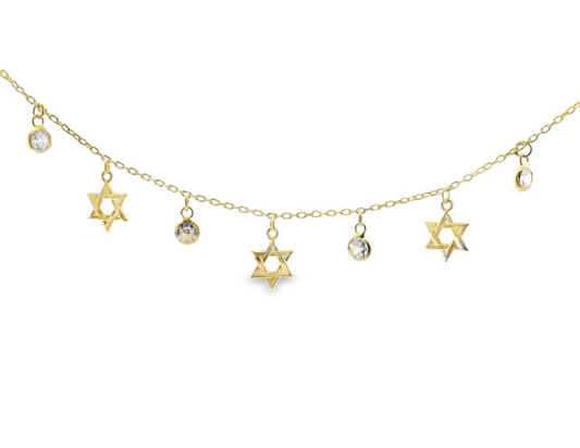 Diamond by the Yard Star of David Necklace