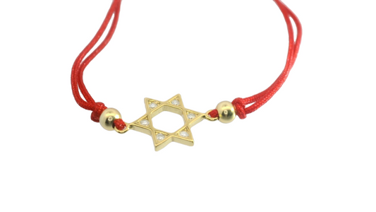 Star of David Red String Bracelet