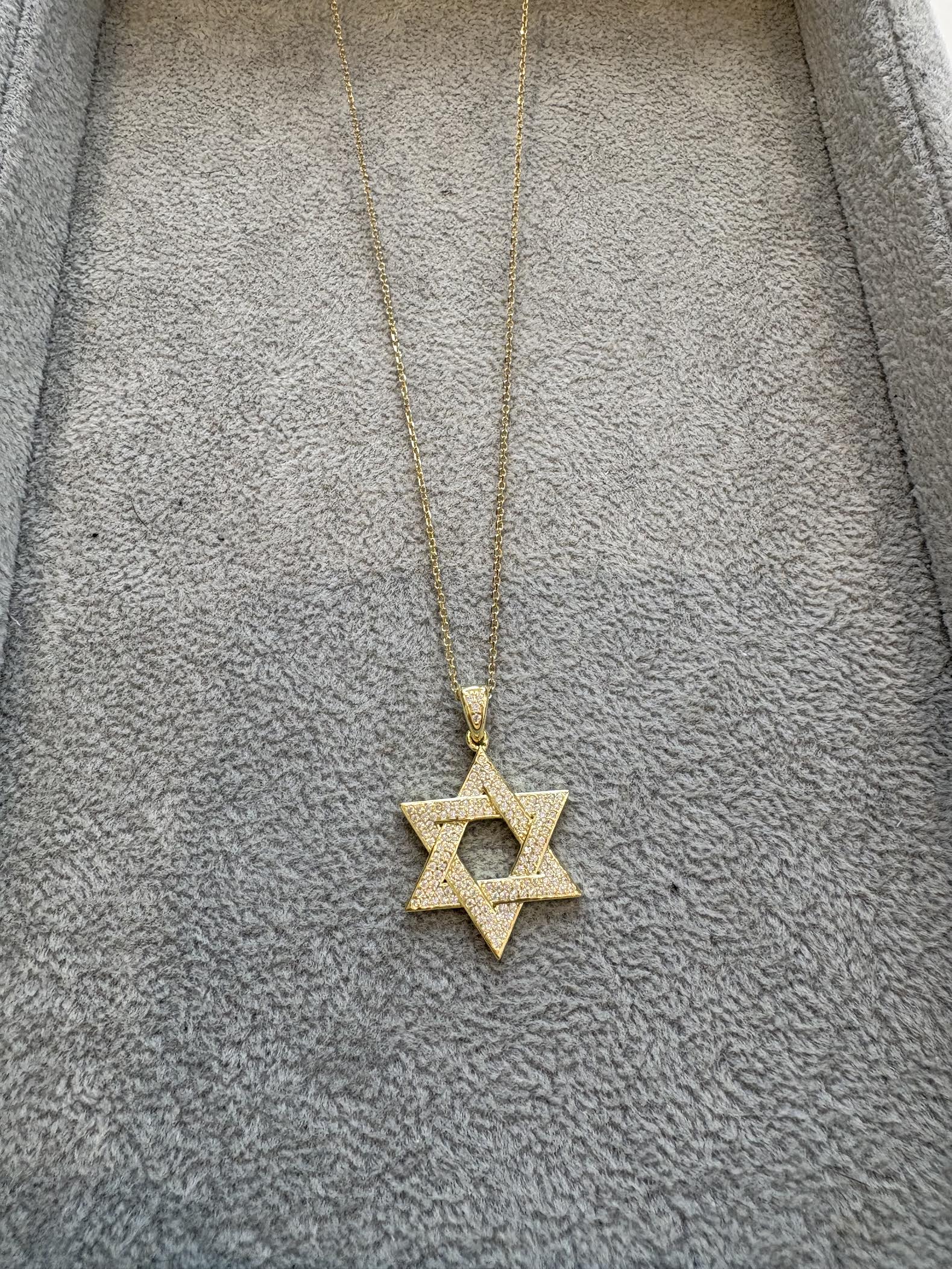 CZ Star of david necklace