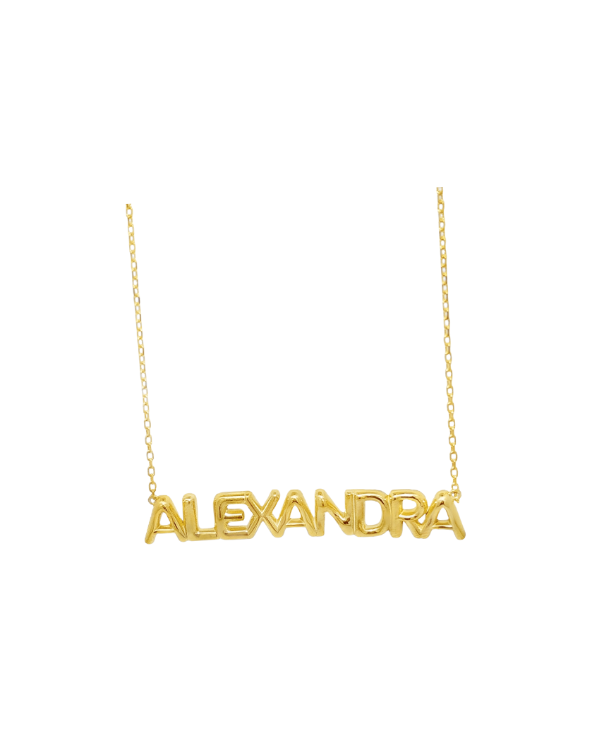 Balloon Name Plate Necklace