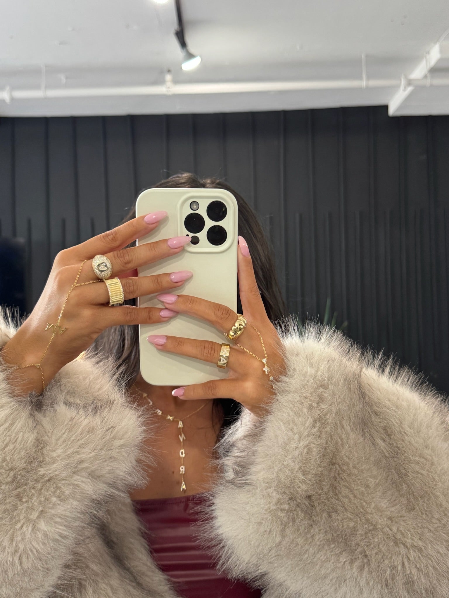 Lariat Pave Name Necklace