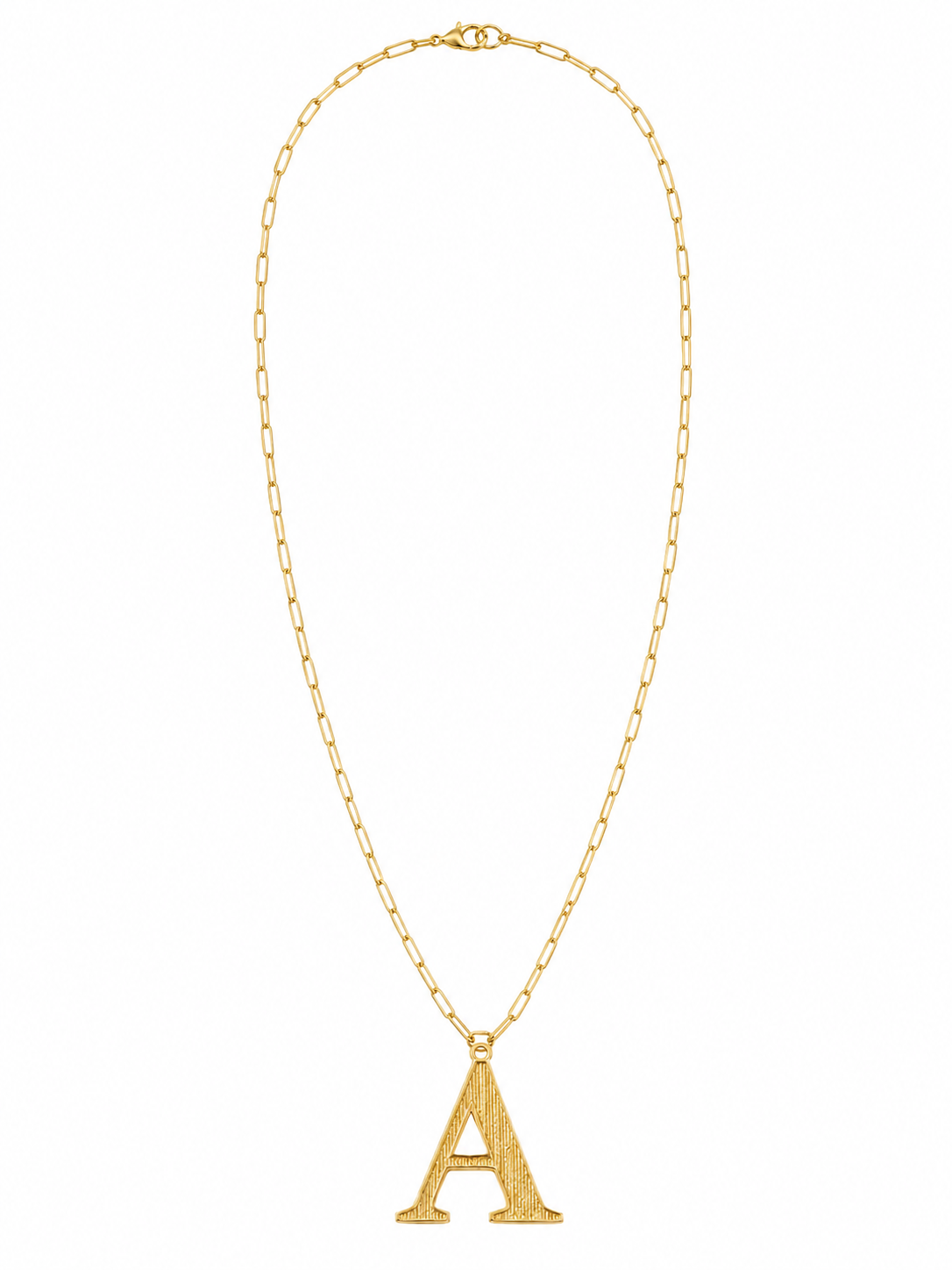 Paper Clip Initials Necklace