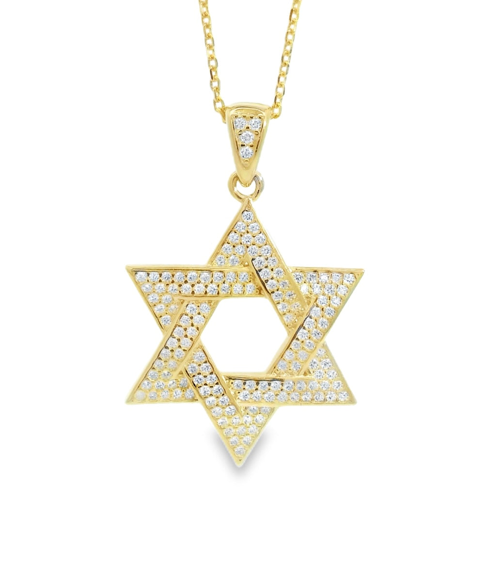 Star of David Pave Necklace