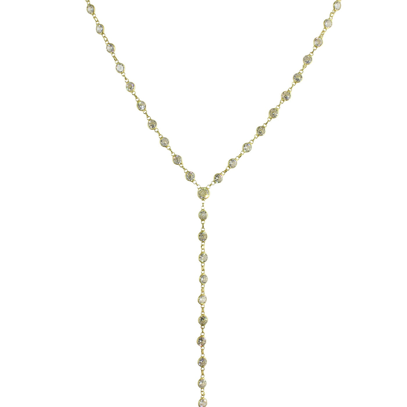 Lariat Bezel Necklace