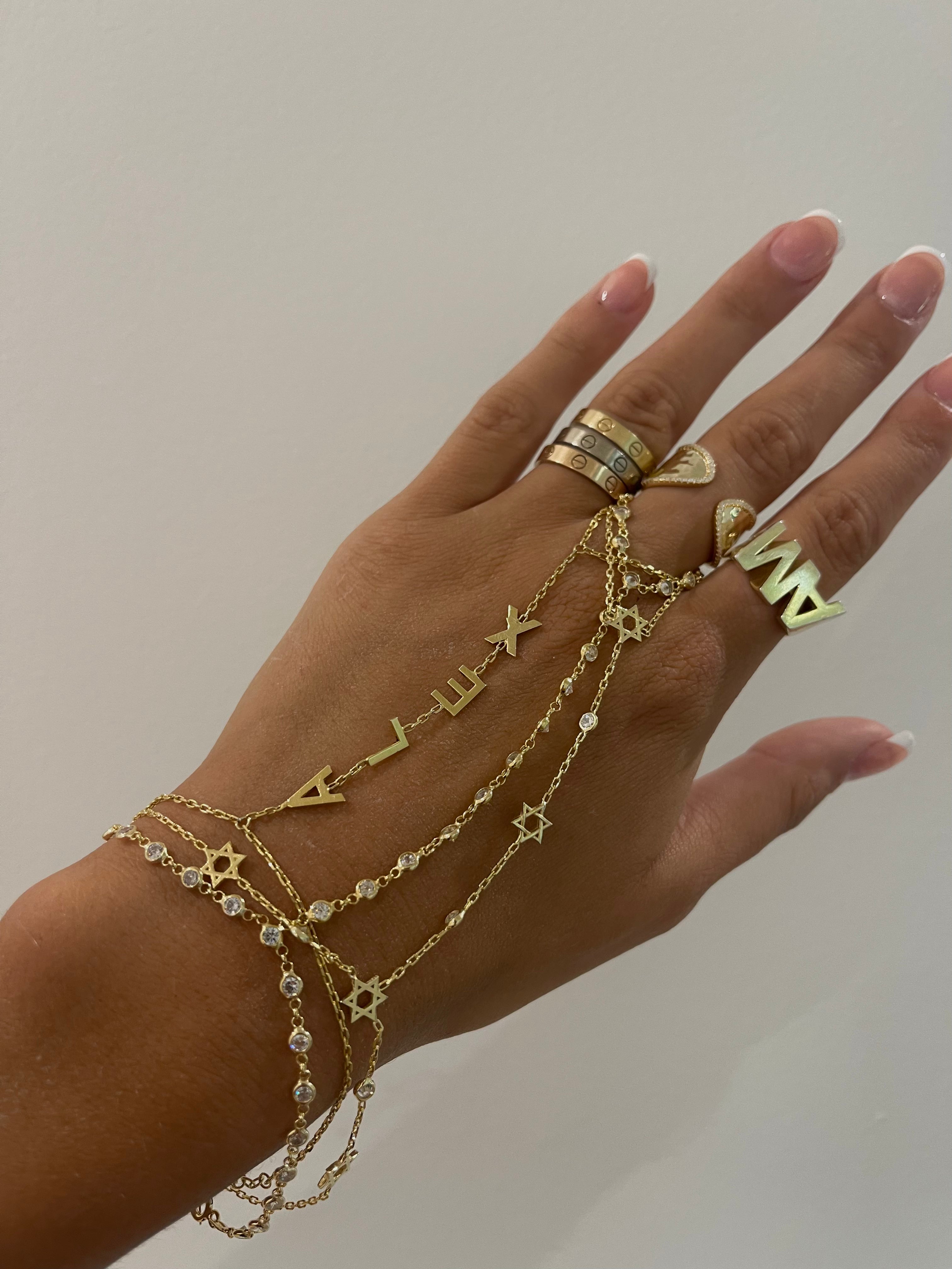 Name Hand Chain (UP TO 4 CHARACTERS)