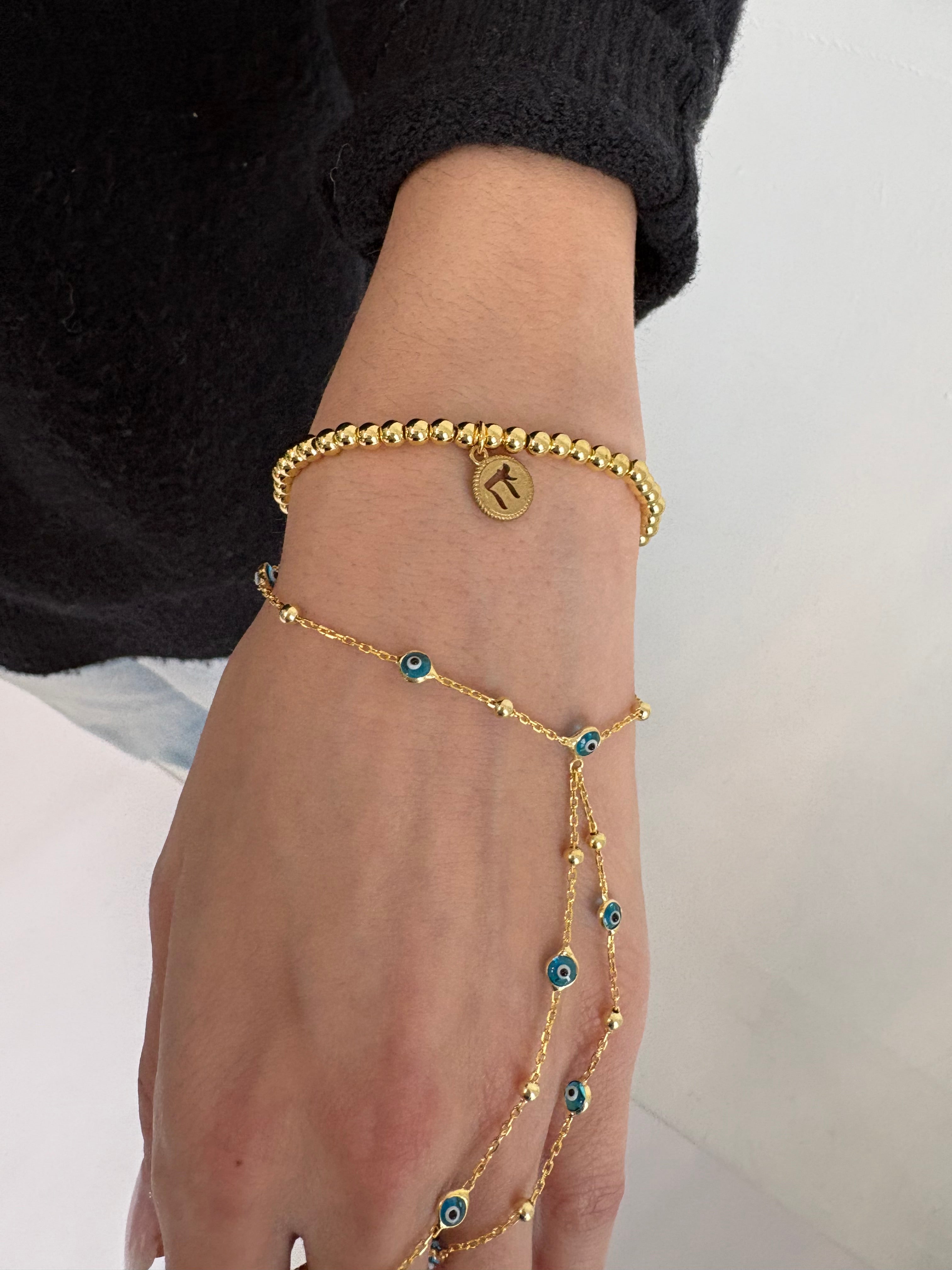 Gold Chai Beaded Bracelet