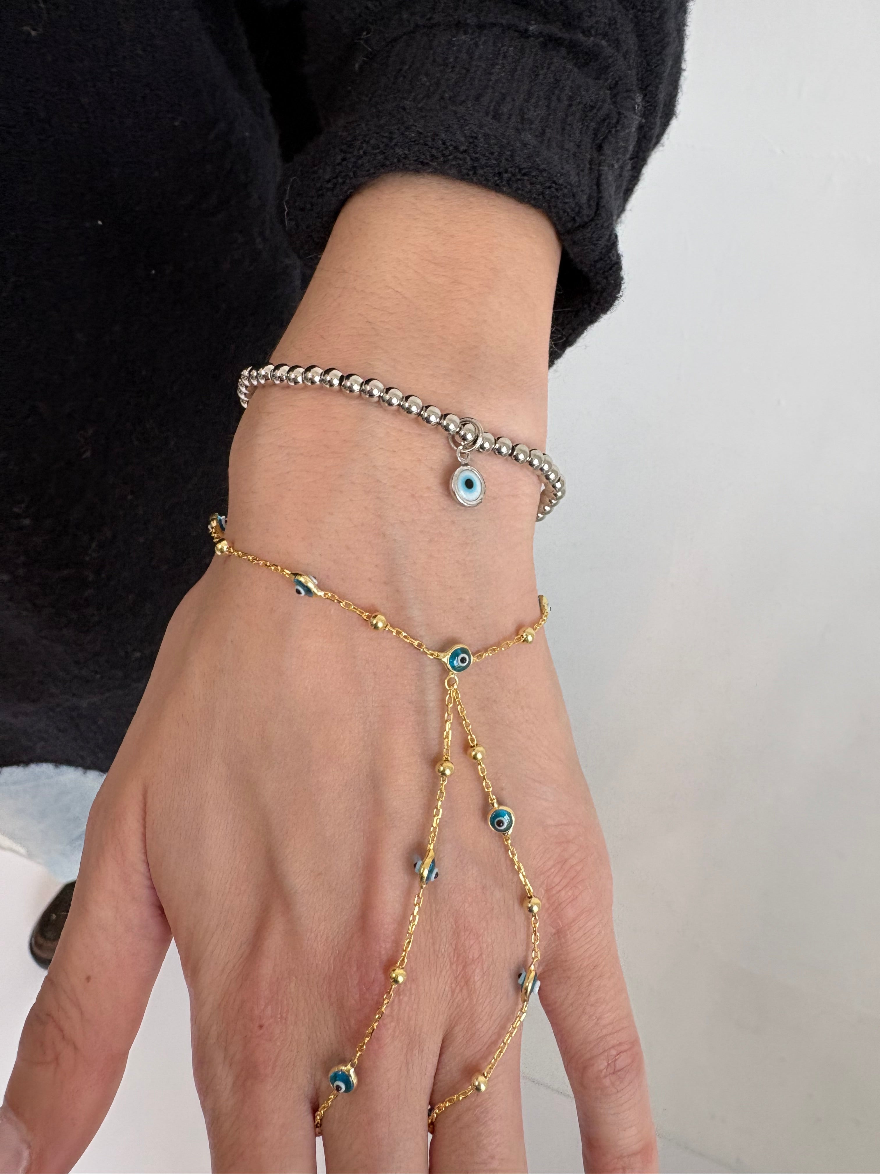 Silver Evil Eye Bracelet
