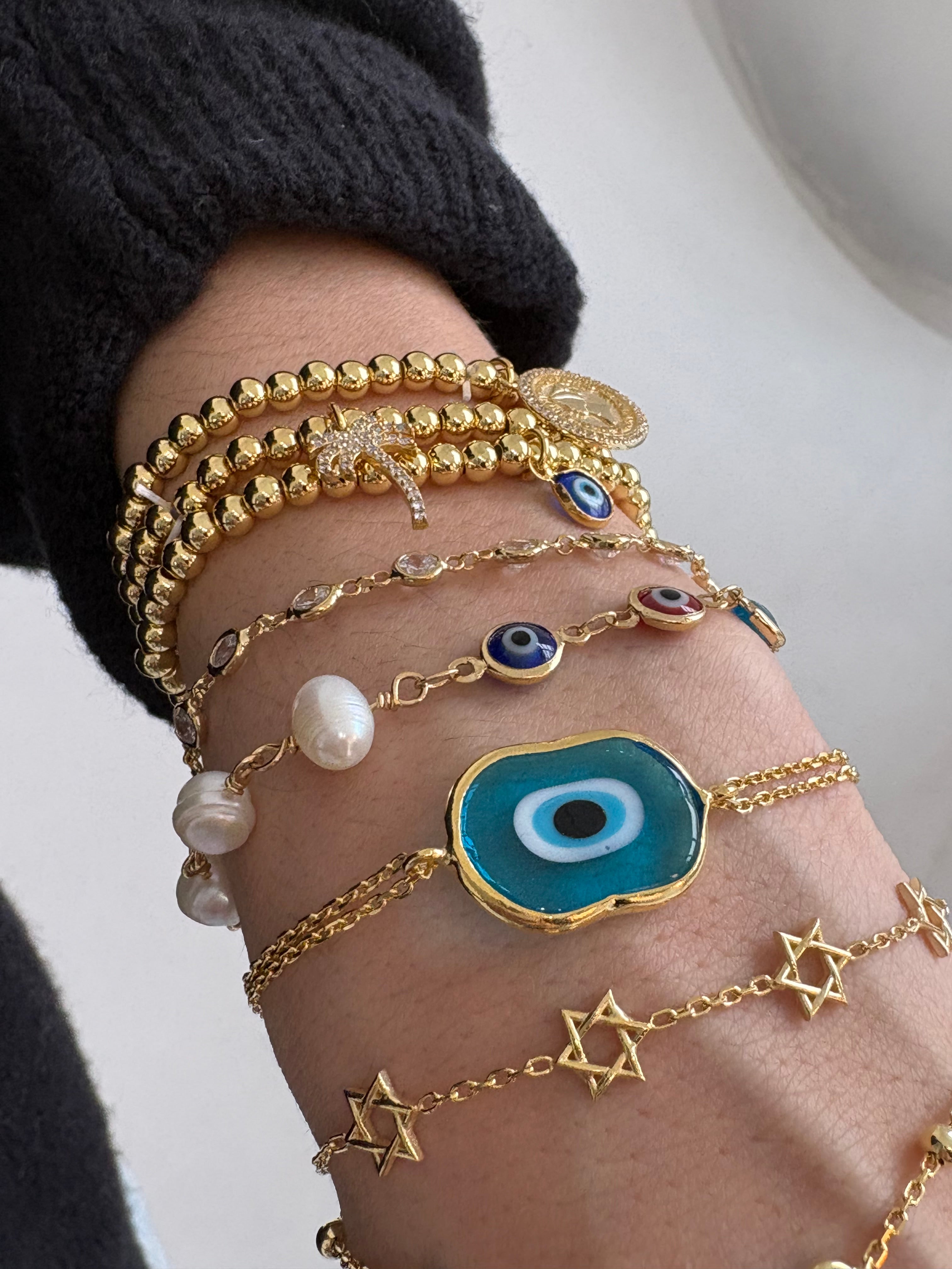Gold Evil Eye Bracelet