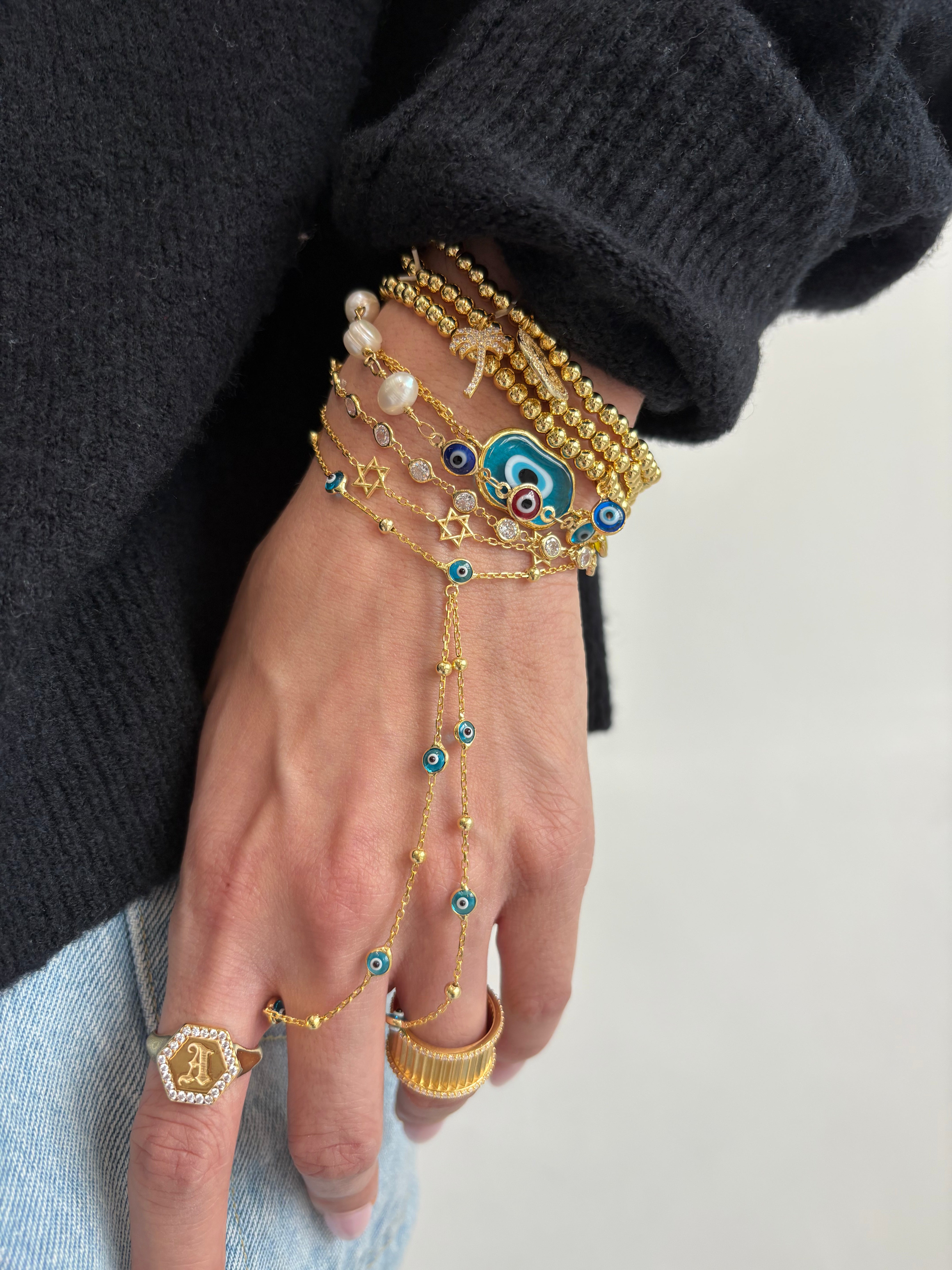 Evil Eye Hand Chain