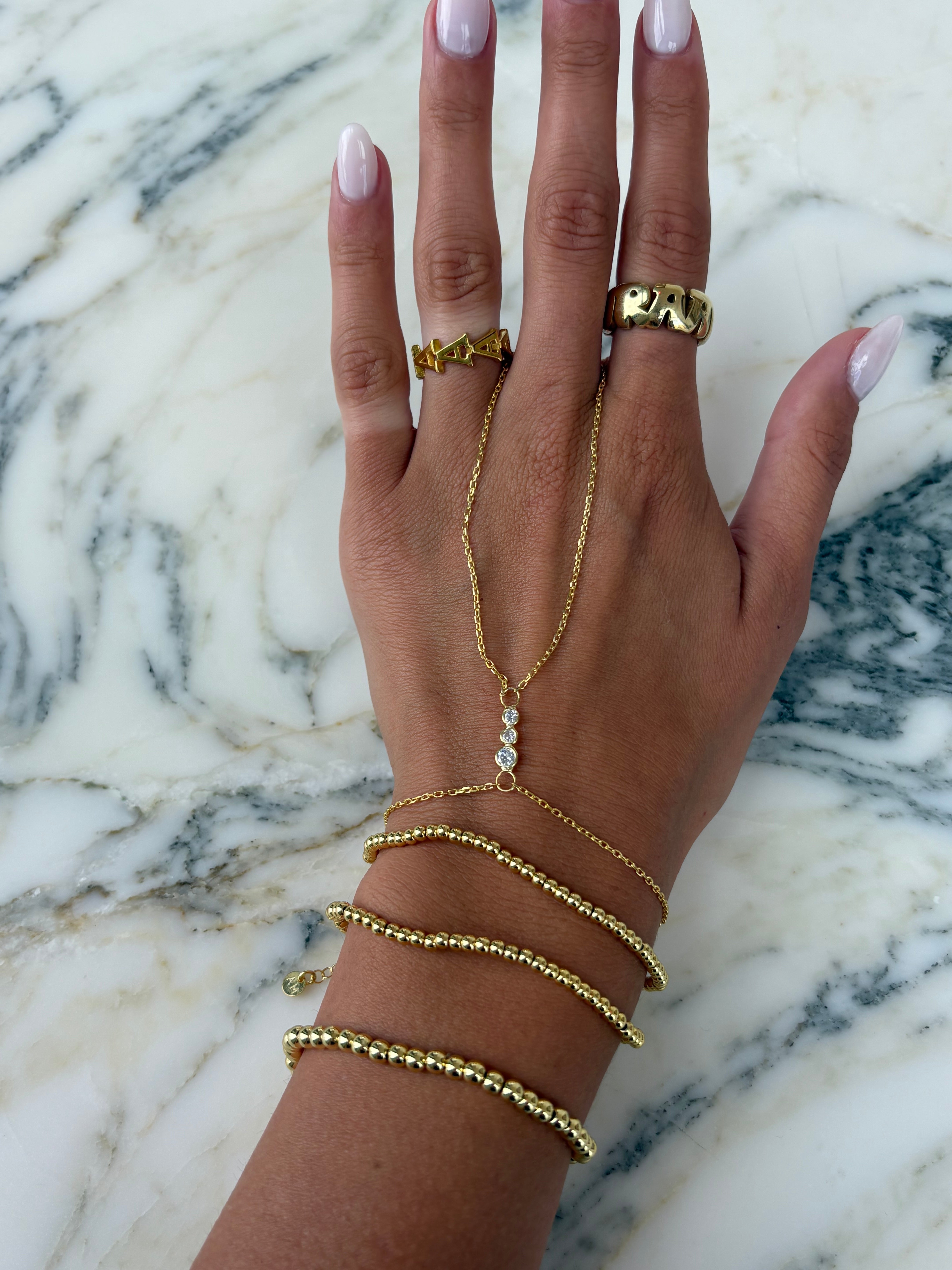 Triple CZ Handchain