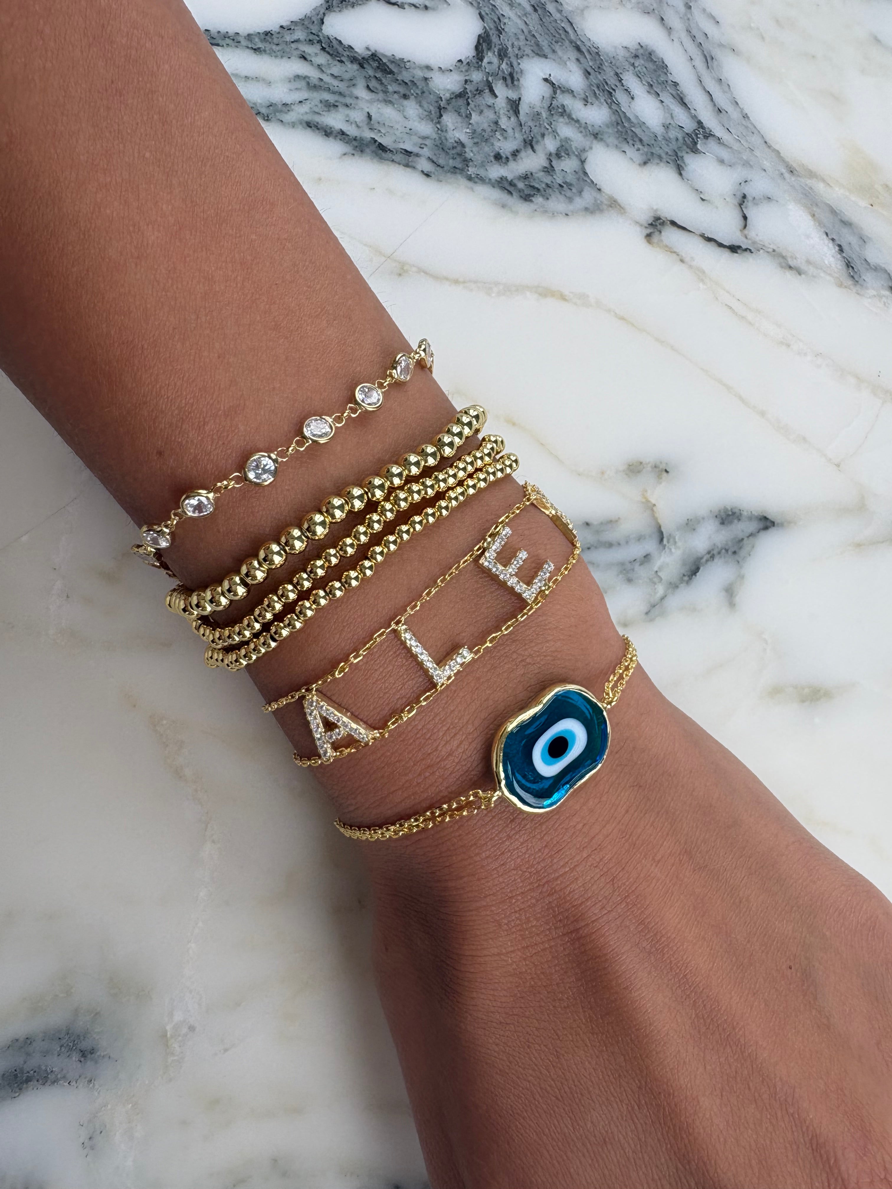 Double Chain Name Bracelet