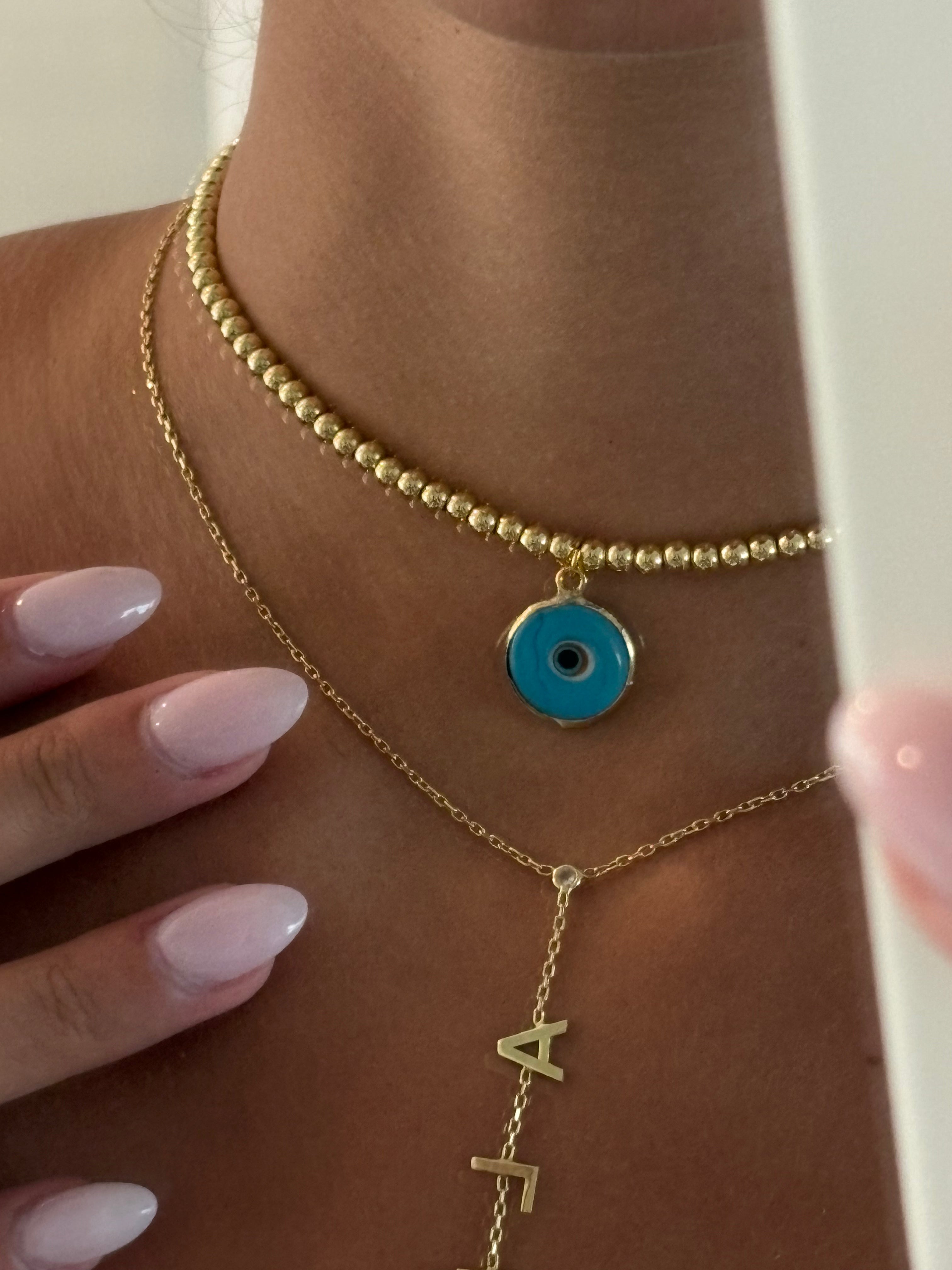 Beaded Evil Eye Necklace