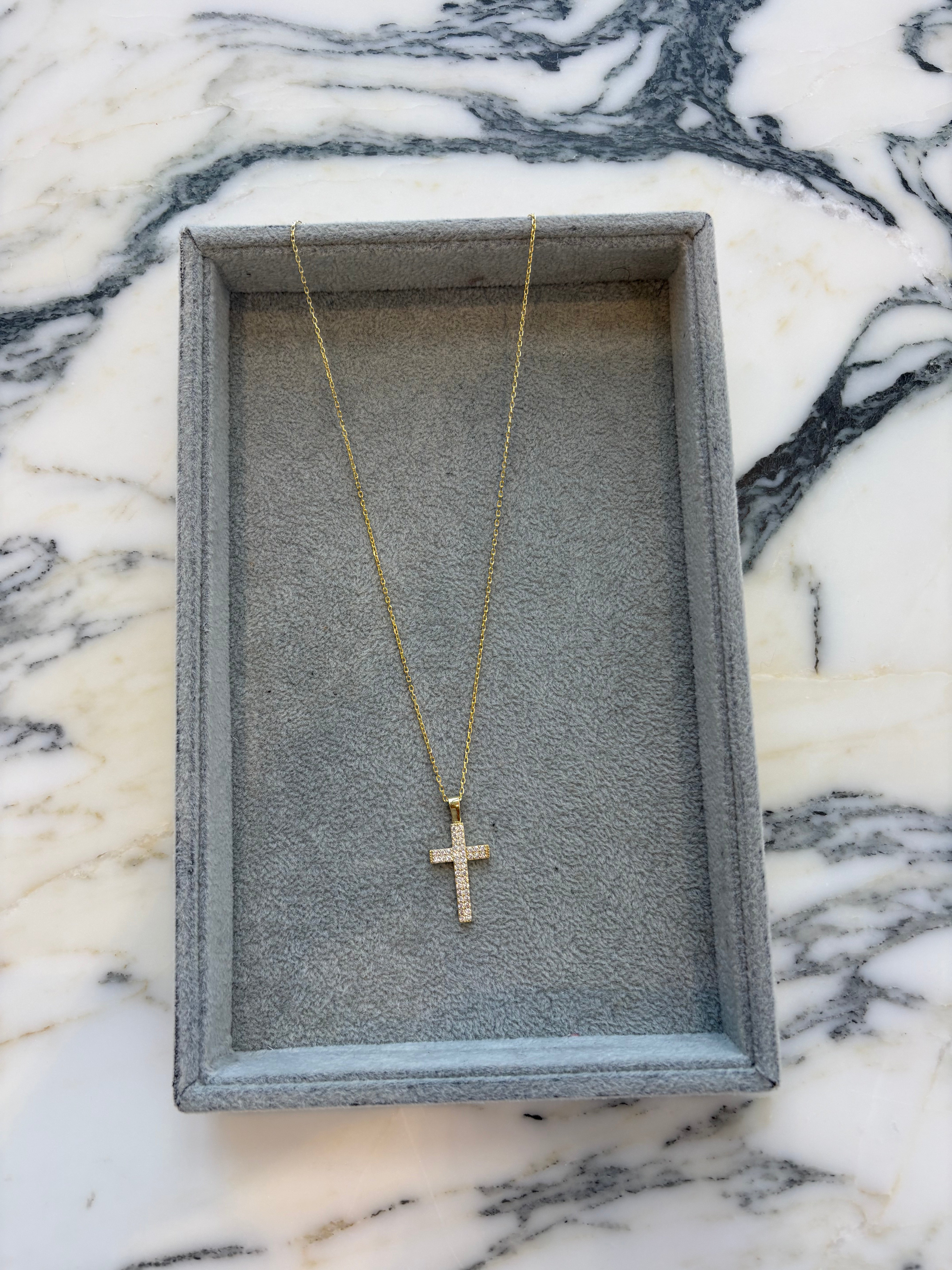 CZ Cross Necklace