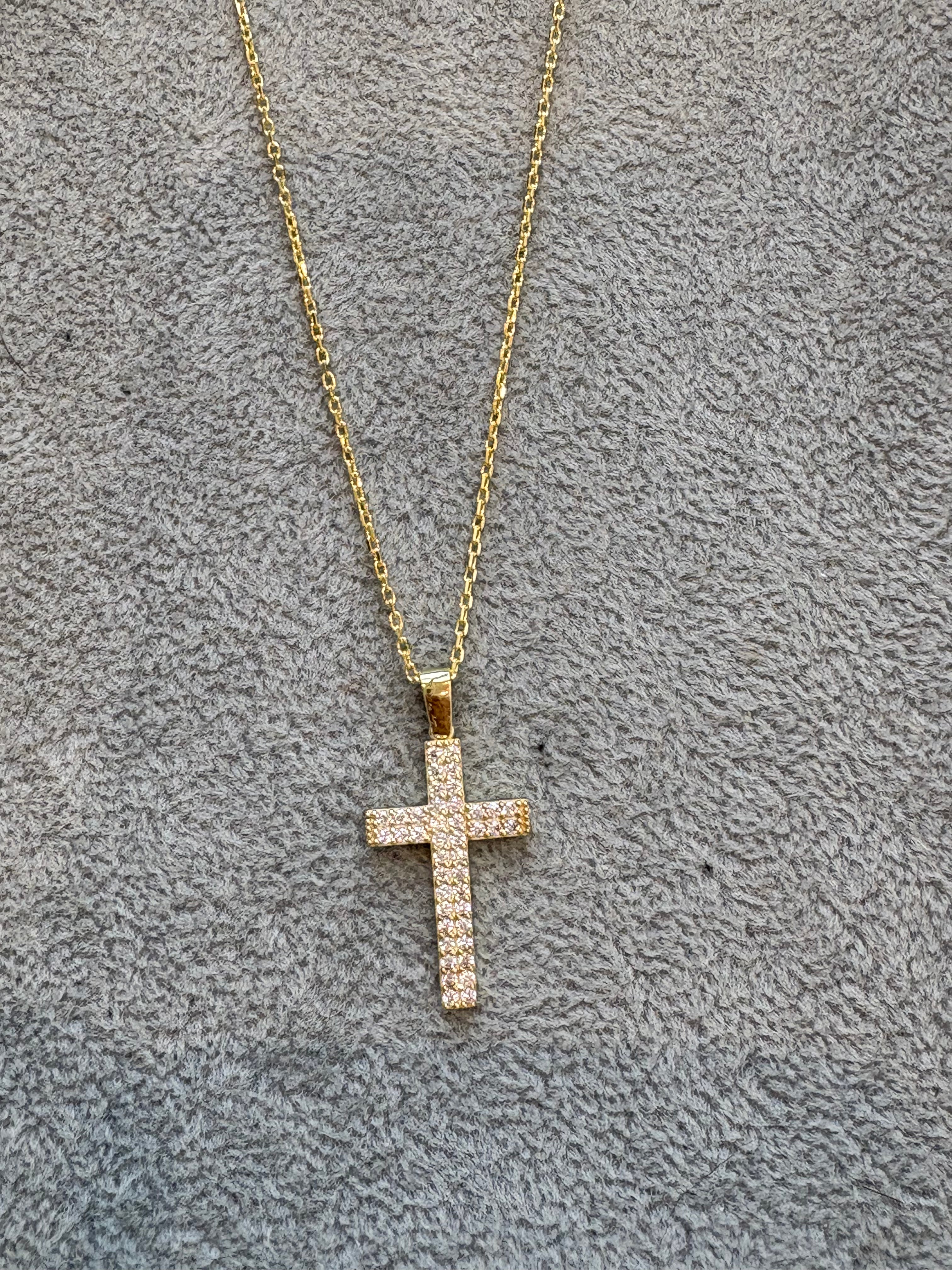 CZ Cross Necklace