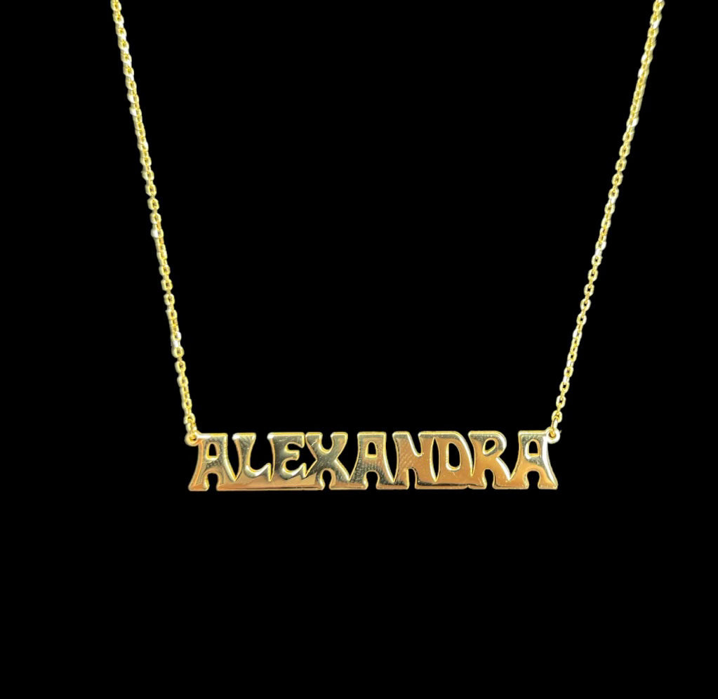 The 90's Name Plate Necklace