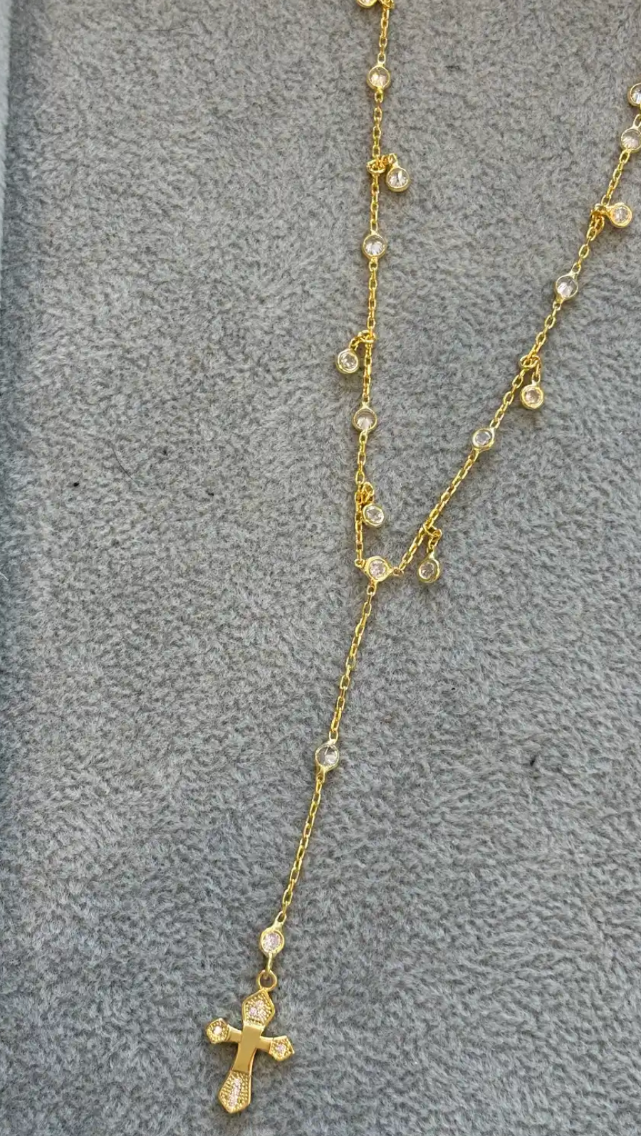 Lariat Vintage Cross Necklace