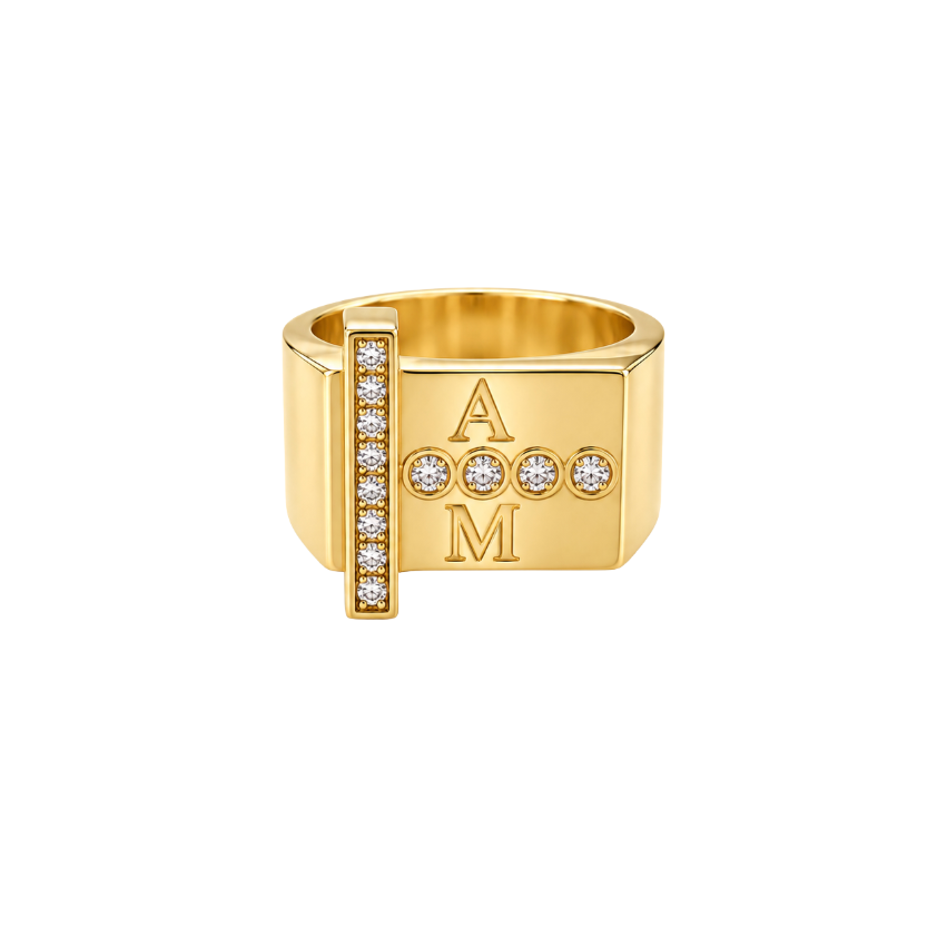 Double Initials Ring