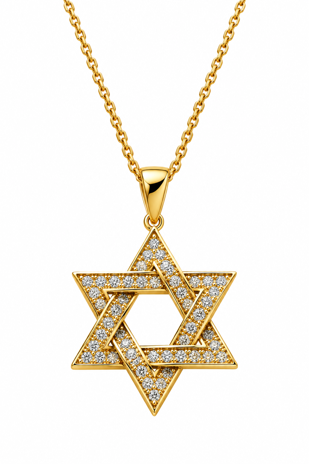 CZ Star of david necklace