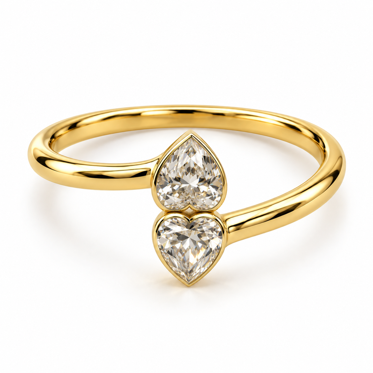 Double Heart Ring SIZE 8