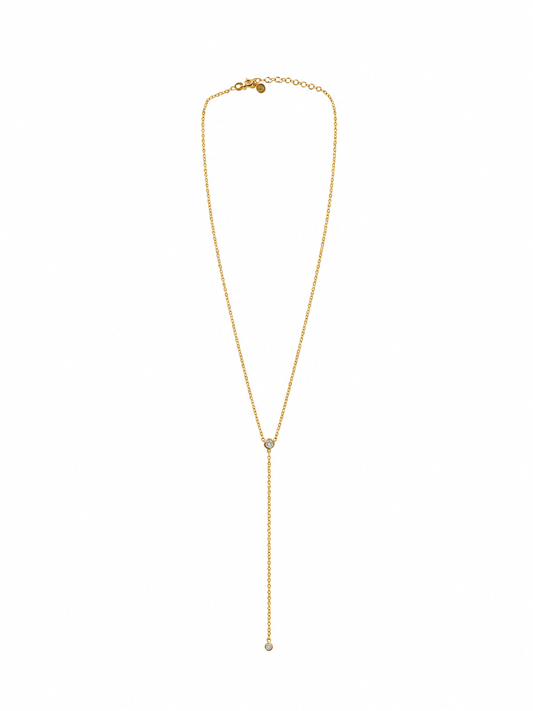 Double Diamond Lariat Necklace