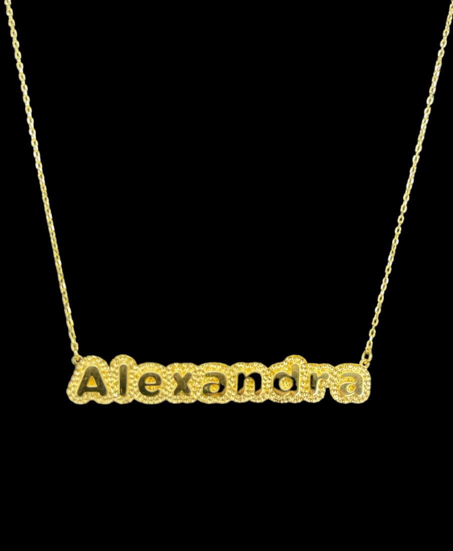 Double Bubble Name Necklace