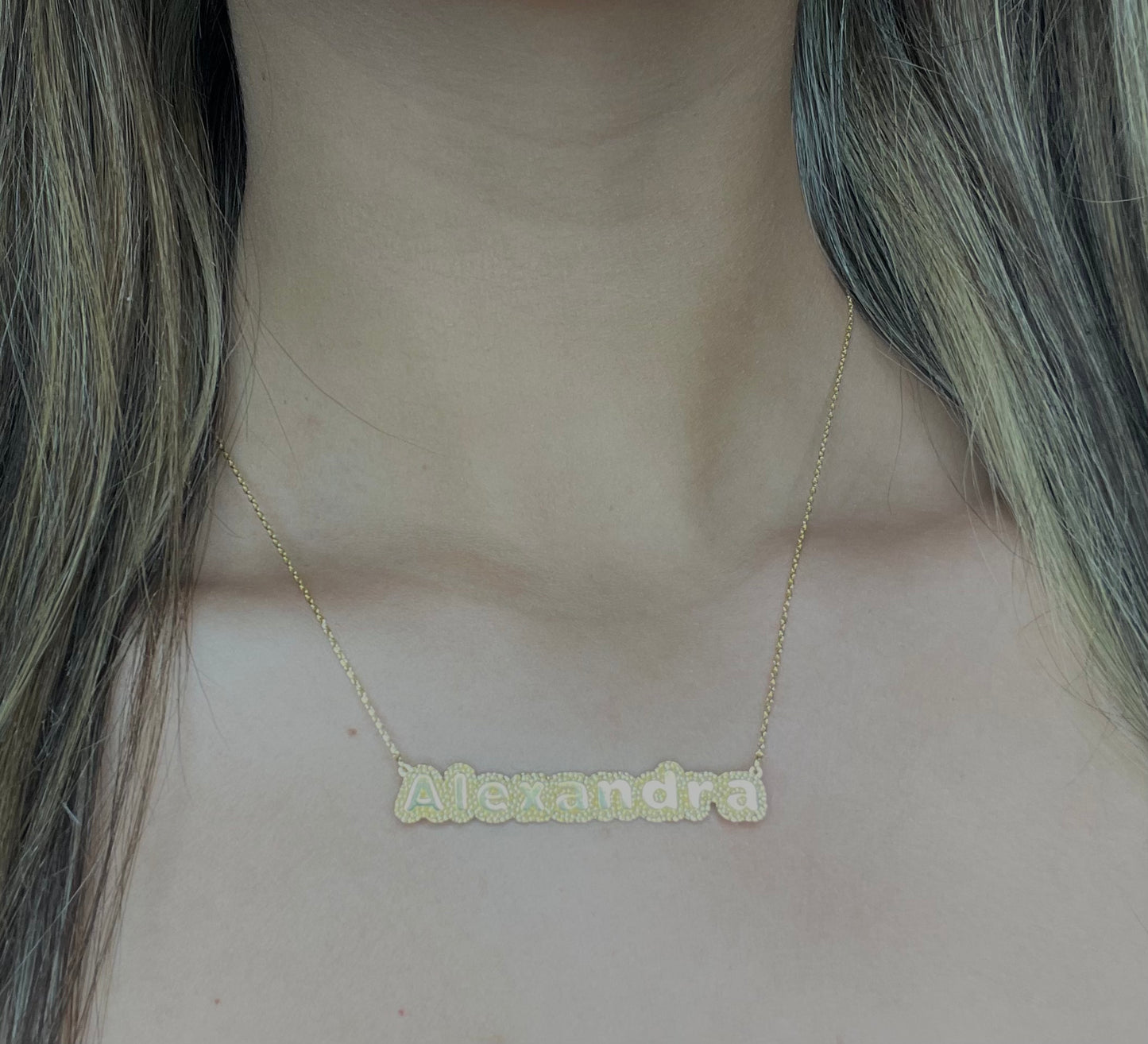 Double Bubble Name Necklace